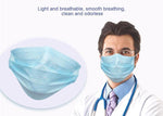3 Layer Protective Mask - Dispsosible - 50 Pack