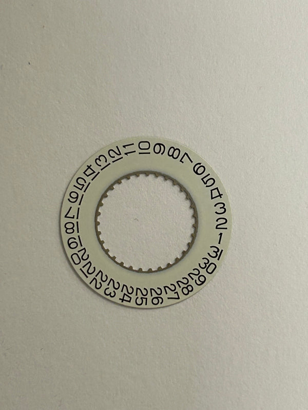 Date Dial White with Black numbers at 3