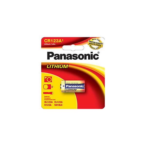 123 A Panasonic 123A - CR123A (Replaces DL123A EL123A K123A 5018LC)