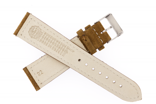 22mm Caramel Brown Suede Band