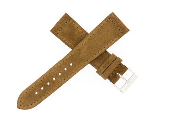 22mm Caramel Brown Suede Band