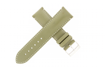 22mm CK Genuine Leather Avocado Green W/ White Stitch