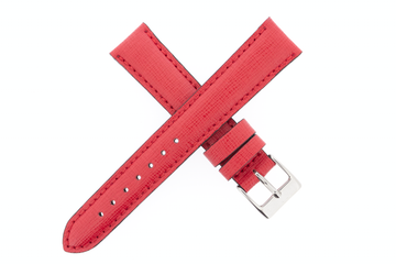 18mm Saffiano Leather Strawberry Red