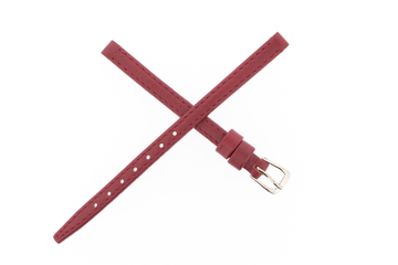 6mm Leather Stitched Deep Red