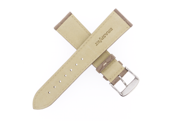 21mm Leather Alligator Grain Sanded Taupe