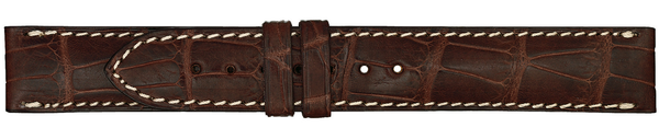 Longines 21mm -  18mm Brown Alligator Strap L682109818