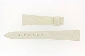 18mm-13 Patek Philippe Genuine White Lizard Strap - 13mm Buckle