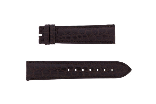 20mm MontBlanc Alligator Strap - Brown - Square Punch