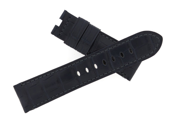 24mm-22mm Discontinued Panerai Genuine Dark Blue - Anthracite Alligator Strap