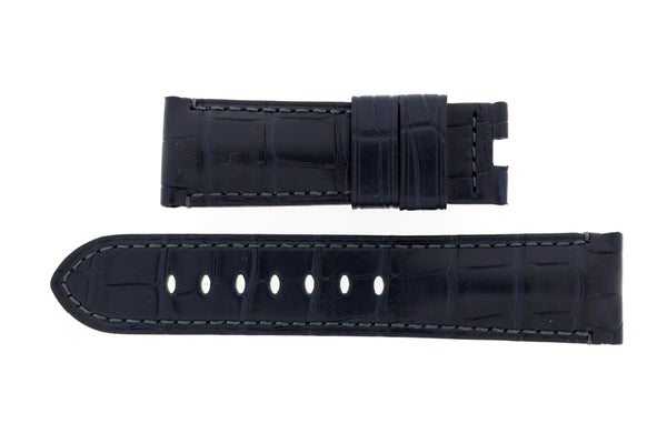 24mm-22mm Discontinued Panerai Genuine Dark Blue - Anthracite Alligator Strap