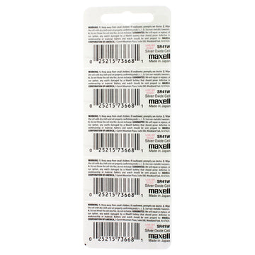 392 Maxell Watch Battery - SR41W - IEC: SR736W