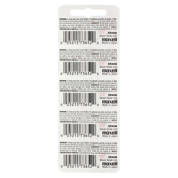 357 Maxell Watch Battery SR44W - IEC: SR1154W