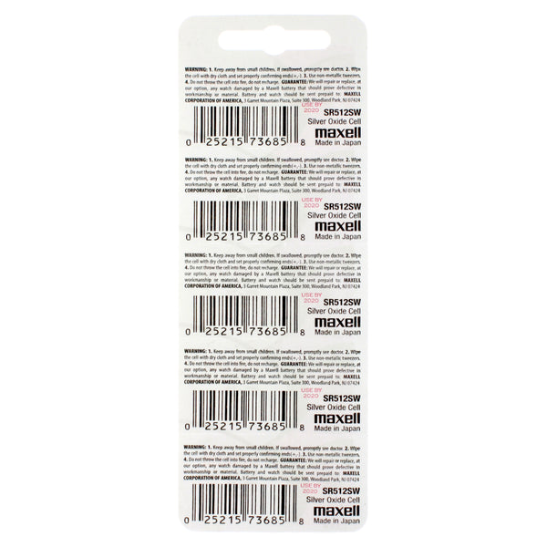 335 Maxell Watch Battery - IEC: SR512SW