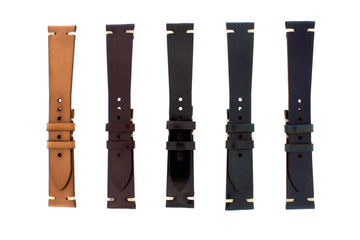Horween Shell Cordovan Double Stitch Watch Strap