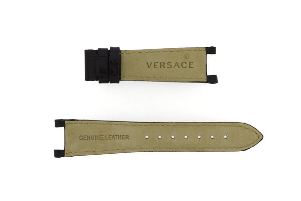 20mm Versace Rêve Special Ends Black Alligator Print Strap